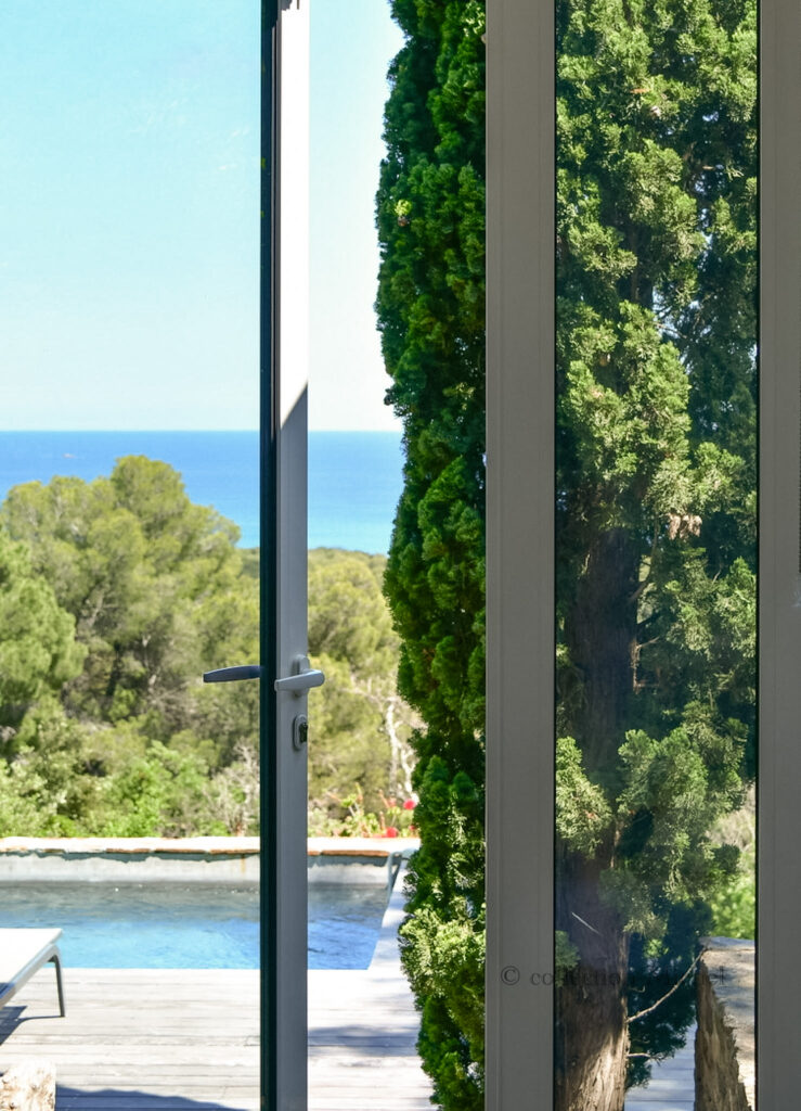 vue mer des chambres villa Méditerranée